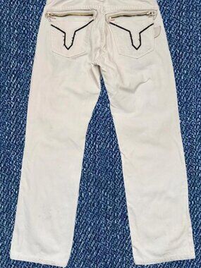 Vigoss Women's White and Cream Jeans